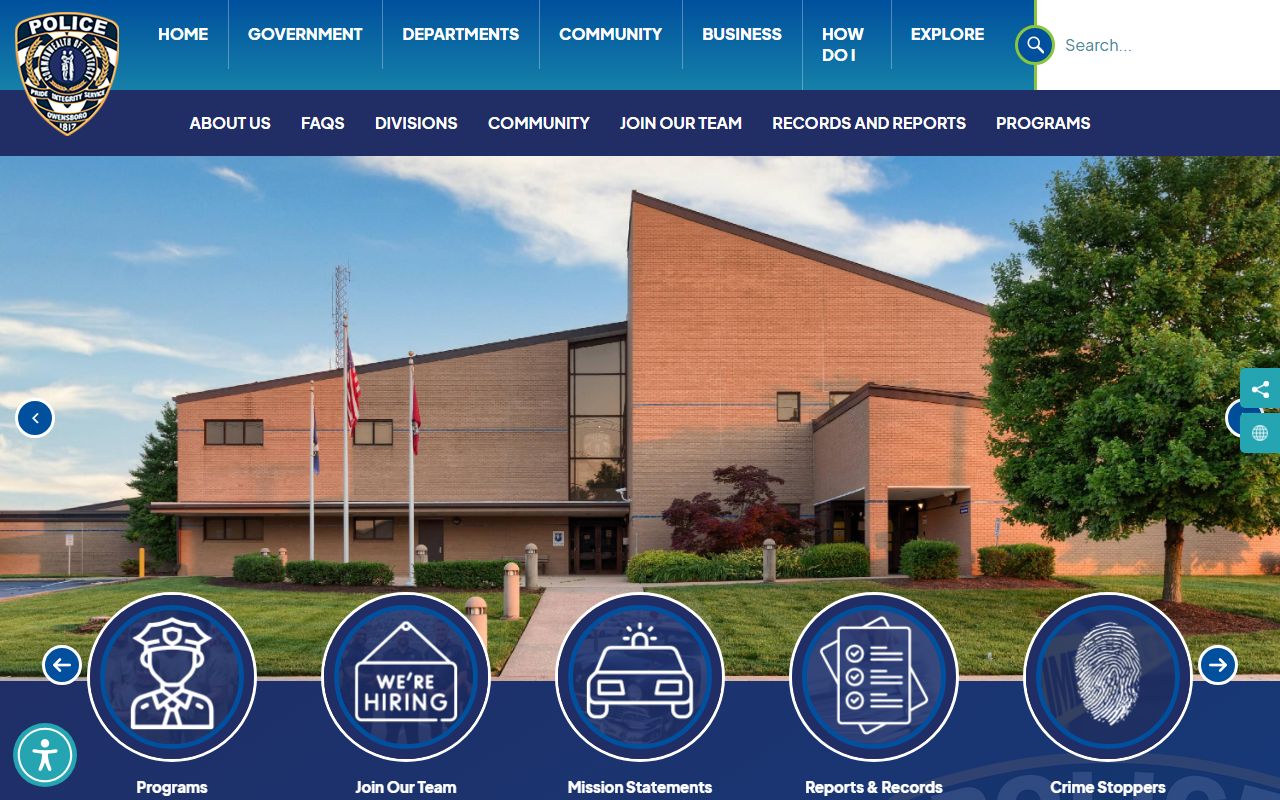 Owensboro Police open records page for Daviess County