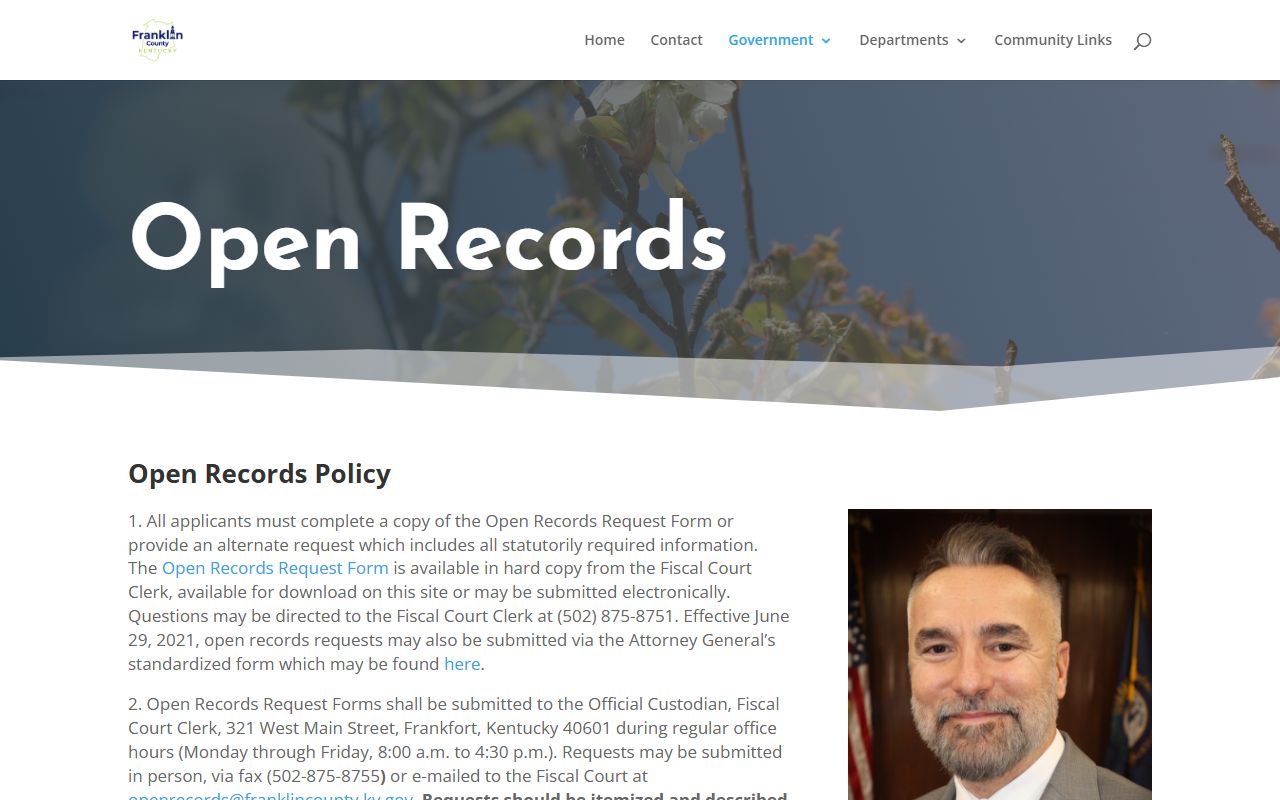 Franklin County open records