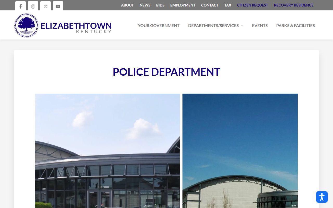 Elizabethtown Police Department website for Hardin County police blotter
