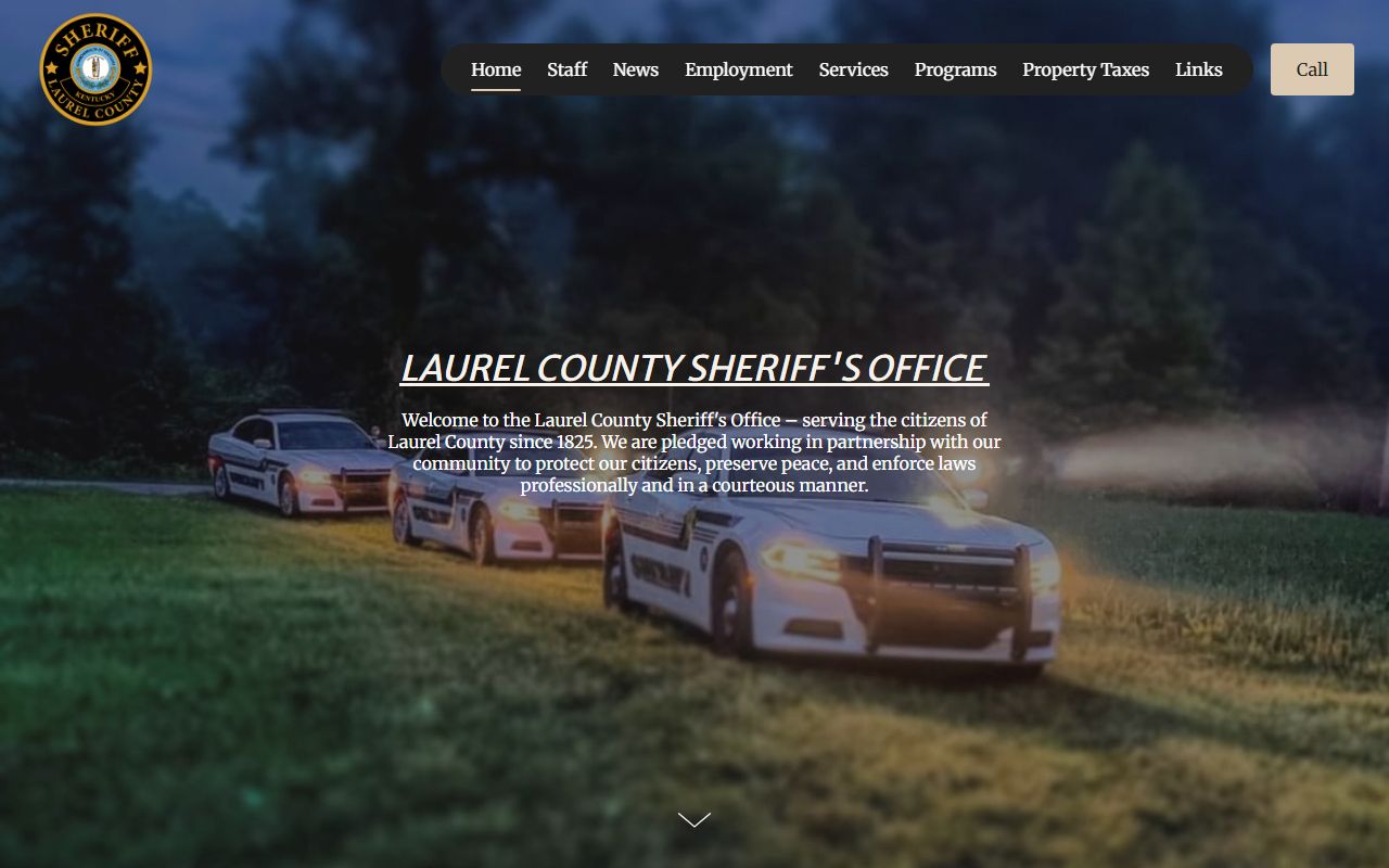 Laurel County Sheriff Office for police blotter records
