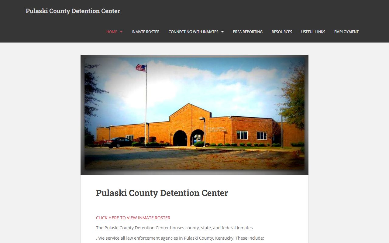 Pulaski County Jail website for inmate records